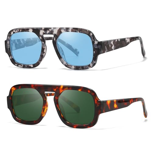 007 ヴィンテージ　80s 70s 60s JUDOO Retro 70s Square Aviator Sunglasses for Women Men