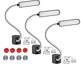 Sewing Machine Light LED Magnetic Work Light Lamp 30LED 6W Multifunctional Flexible Gooseneck Sewing Lamp with Magnetic Base for Workbench Lathe Drill Press Black 3Pack