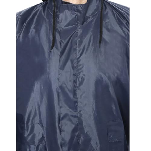 Image of BENAVJI Men's Waterproof Rain Wear Combo | Hooded Raincoat Suit with Pants for Riding, Camping & Travel