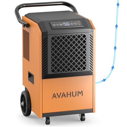 Image of 160 Pint Commercial Dehumidifier with Built-in Pump, Industrial Dehumidifier for Basement & Warehouse, 7500 Sq.Ft Large Dehumidifier with Drain Hose, Auto Defrost, 24H Timer, Auto Restart