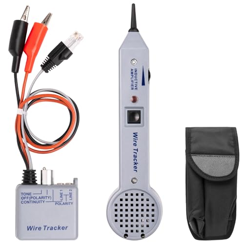 200EP High Accuracy Cable Tracker Kit with Adjustable Tones, Easy-to-Use Tone Generator and Probe Kit for Versatile Cable and Wire Maintenance, Ideal Toner Electrical Tool