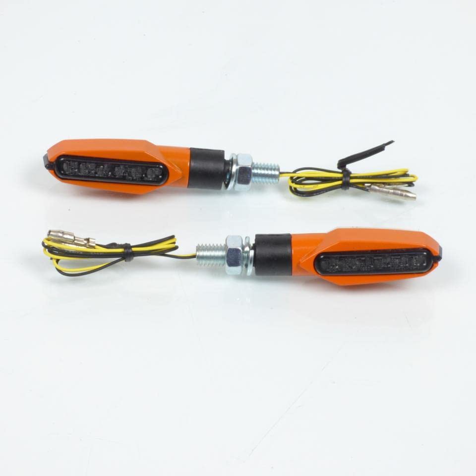 COPPIA DI FRECCE ARANCIO A LED 12V Mad Mars MOTO SCOOTER OMOLOGATE CE