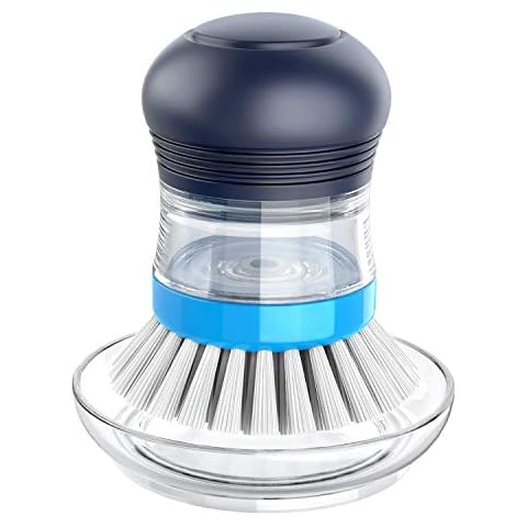MR.SIGA Soap Dispensing Palm Brush Storage Set, Kitchen Brush with Holder for Pot Pan Sink Cleaning, 1 Set Cover