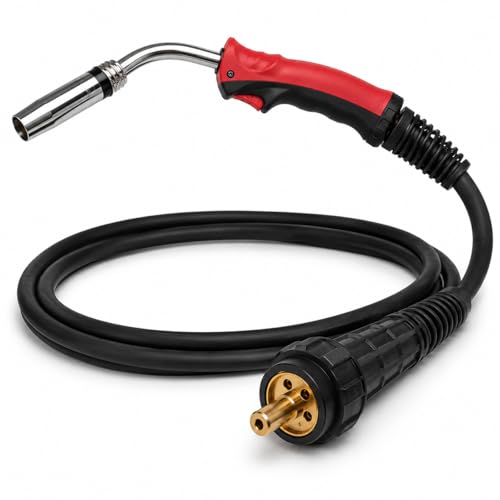 Image of 36KD MIG Welding Torch - 3M Extra Heavy Duty Cable, Industrial MIG Gun with Euro Connector, Heat Resistant, Copper Tip, Long Life Welding Torch