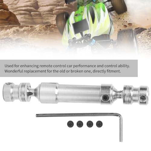 Drfeify Piezas de Vehículo de Metal, Eje Trasero CVD Compatible con 12428 12423, 1/12 Accesorio para Coche Modelo RC, Plata, para Modelos de Coche, Reparación, Colección y Competición - imagen 5