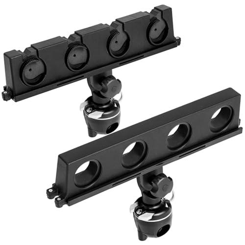FEIMIRE Fishing Rod Rack with Mount Bracket, 360Â° Rotatable Crappie Rod Holder for Boat, Boat Rod Storage Rack, Gift Ideas for Men (Installed on The Ship Railing)