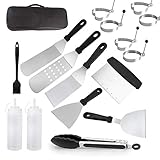 Multi-purpose Barbecue Tool Kit: This high-performance barbecue spatula and scraper kit is suitable for various cooking purposes. It is an indispensable tool for black stone, hibachi and electric teppanyaki. Suitable for commercial bakeware.