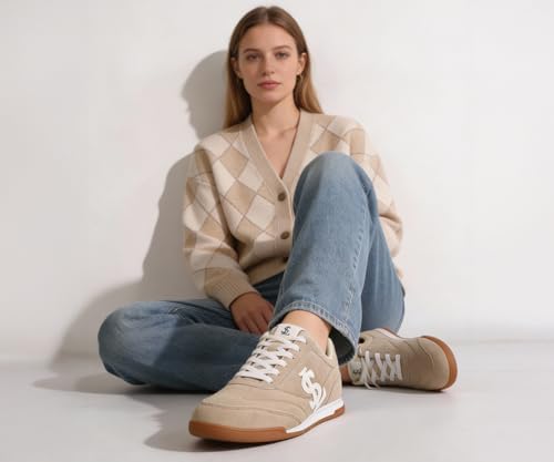 Image of LOUIS STITCH Women's Casual Lightweight Sneakers | Ortholite Cushioned Comfort | Dual-Color TPR Sole | Lightweight & Comfortable Casual Lace-Up Shoes | LSD-SNK-NBL & DNM