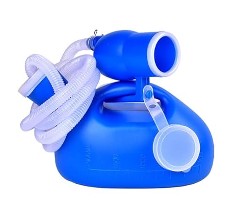 小便器 男性用小便器 漏れ防止 ネジキャップ付き小便器 緊急小便器 男性用緊急小便器トイレ 病院 家庭 キャンプ 車 旅行 (ブルー,1.1m)