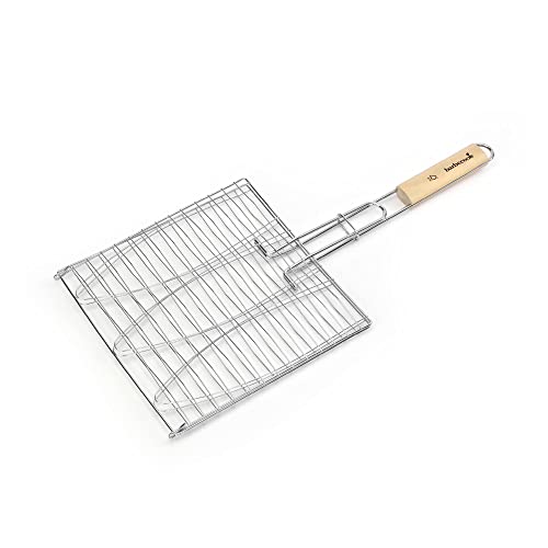 Barbecook Parrilla para Pescado Triple Cromada Tipo Besuguera, Gris, 28x28x3 cm, 2230938055