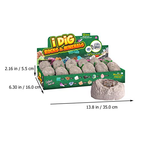 NUOBESTY Kit de EscavaÃ§Ã£o de Pedra de Cristal de Gema Brinquedos Educativos para CrianÃ§as Meninos