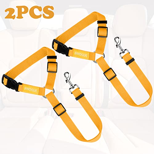 image for BWOGUE 2 Packs Dog Cat Safety Seat Belt Strap Car Headrest Restraint A
