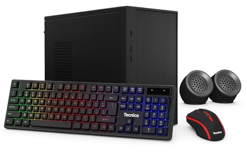 Image of TECNICO Victory Desktop CPU Set, Core I3 4100 2.8GHz, 16 GB DDR3 RAM, 512 GB SSD, RGB Keyboard Mouse Set, WiFi 6, Bluetooth, Speakers, Headphone (Include Monitor 20 inch Led)