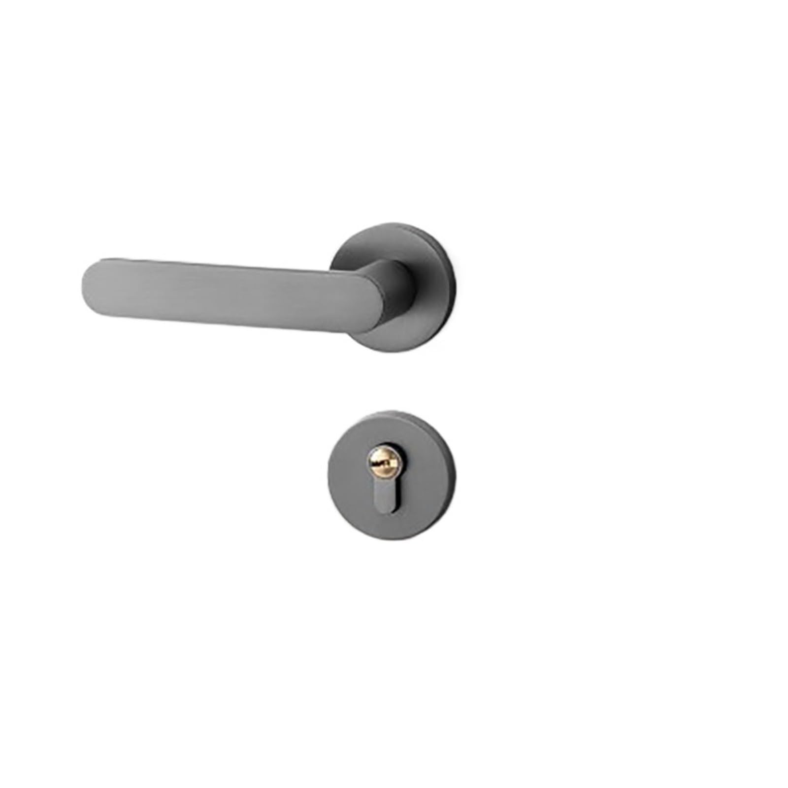 NYRXRYTCA Door Lock Indoor Bedroom Door Lock Household Silent Magnetic Door Lock Yellow Ancient Wood Door Lock American Lock(Black nickel)