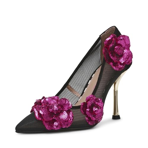 Betsey Johnson Womens Rossa Embellished Mesh Pumps