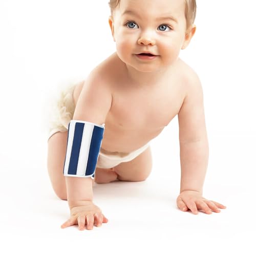 Image of BraceAbility Infant Elbow Immobilizer Splint & Arm Restraint Wrap for Babies | Prevent Thumb Sucking, Face Touching, Scratching, Pulling IV Tubes (XS)
