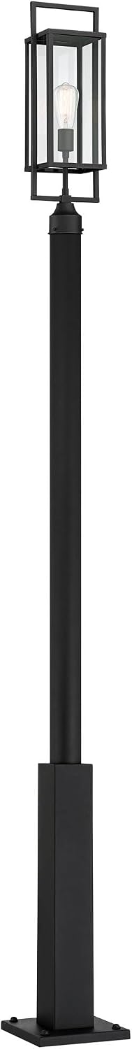Possini Euro Design Possini Euro Jericho 98" High Black Modern Outdoor Post Light