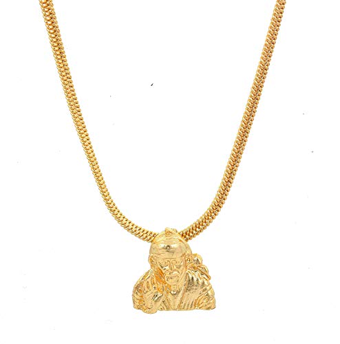 Image of Handicraft Kottage Chain Pendant Durga Mata, Shivji, Sai Baba Locket With Chain, Traditional Pendant Chain For Women, Men Fashion Jewelley For Wedding, Party & Daily Wear