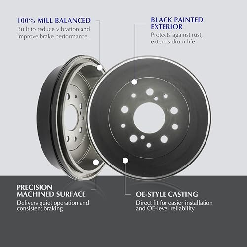 Image of Centric Premium 122.67021 Automotive Rear Brake Drum for Selected Jeep, Model Year