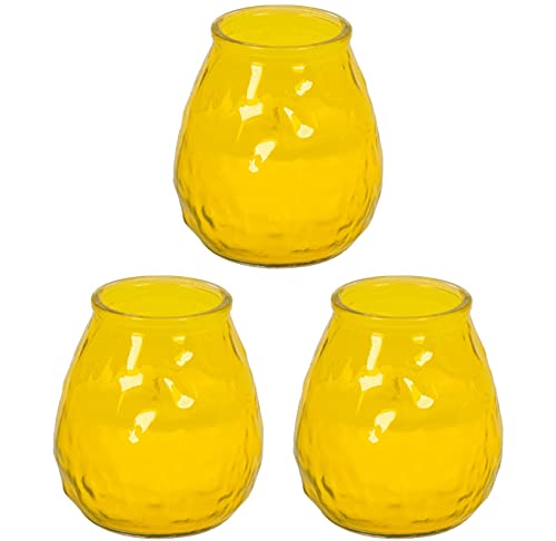 Müller Kerzen Lot de 3 grandes lampes à la citronnelle - Jaune Cover