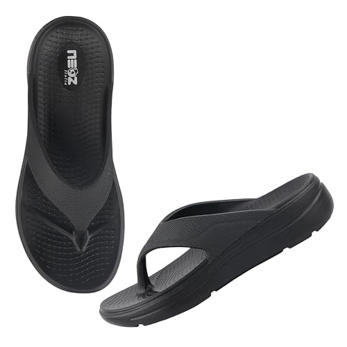 Image of NEOZ Extra Soft Men's Slippers with Cushion FootBed for Adult | Comfortable & Light Weight | Stylish & Anti-Skid | Waterproof & Regular Flip Flops for Gents /Boys