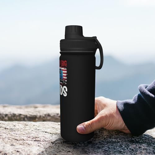 Qauirfe I Drop Big Loads Big Rig Semi Trailer Truck Driver Stainless Steel Insulated Water Bottle: 18oz, Leak-Proof, Hot & Cold, Eco-Friendly - Image 7