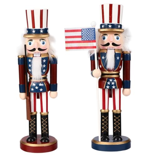 CLISPEED 2 Stück Holz Soldaten Teilig American Style Independence Day...