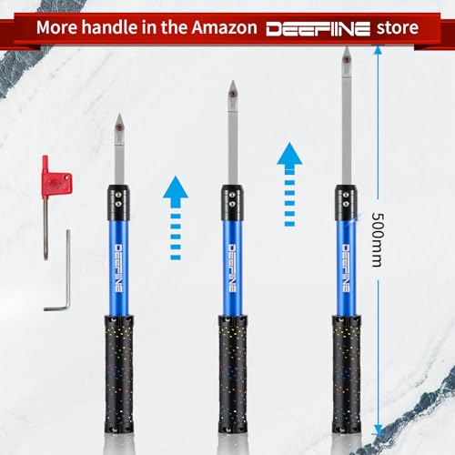 DEEFIINE Carbide Tipped Wood Lathe Turning Tools Set with Bowl Sander, Lathe Rougher and Finisher Swan Neck Hollowing Tools and Interchangeable Foam Handle with 5pcs Carbide Inserts for Woodturning 6 DEEFIINE Carbide Tipped Wood Lathe Turning Tools Set with Bowl Sander, Lathe Rougher and Finisher Swan Neck Hollowing Tools and Interchangeable Foam Handle with 5pcs Carbide Inserts for Woodturning - Image 6