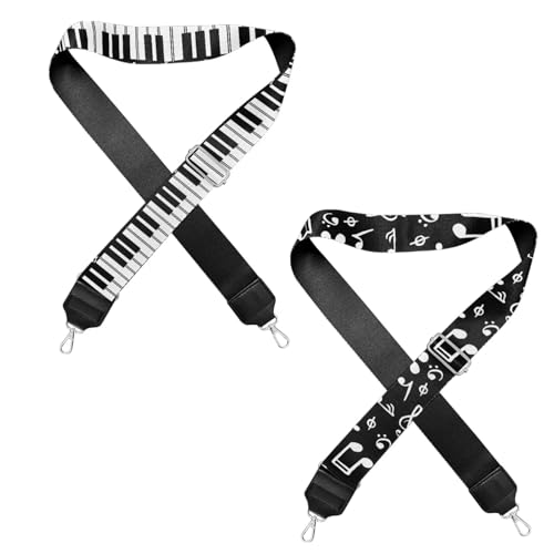 Image of Jeiento Replacement Shoulder Strap,2 Piece Set Guitar Style Handbag Crossbody Strap Adjustable Guitar Straps for Women Girls