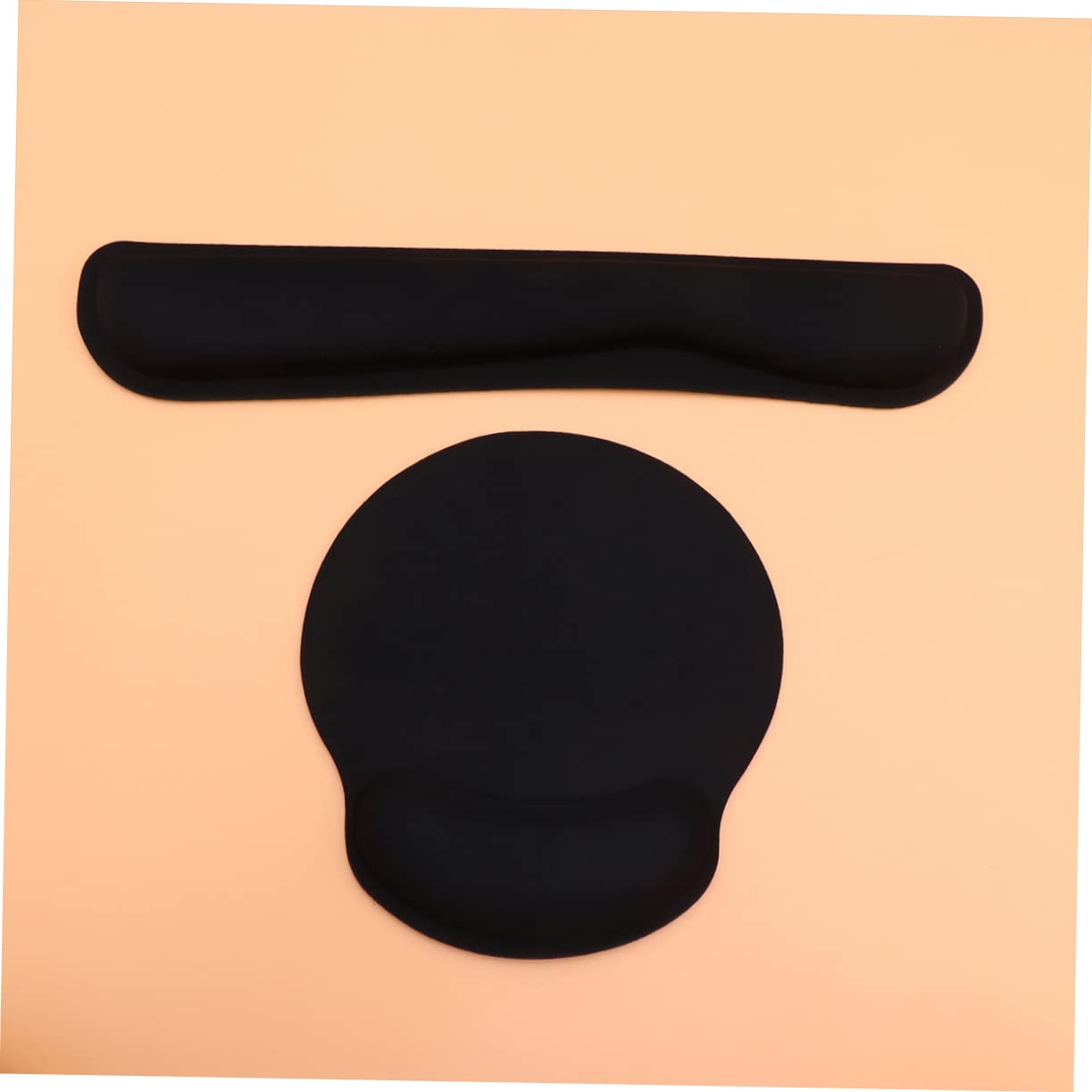 2sätze Teiliges Set Ergonomische Handgelenkauflage Und Mauspad Mit Memory-schaum Komfortable Unterstützung Für Büro Und Gaming Rutschfest Und Formbeständig Schwarz