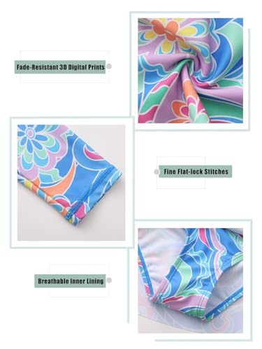 Image of Girls One Piece Swimsuits Long Sleeeve Swim Dress for Kids Girls Bathing Suits Summer Swimwear 3-16 Years