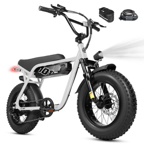 V101 Electric Bike for Adults, 16" x4.0 Fat Tire,48V13Ah 20+MPH Ebike, 7-Speed Front Suspension, Dirt E-Moped, 60 Miles Electric Motorcycle, for Youth & Adults image 2