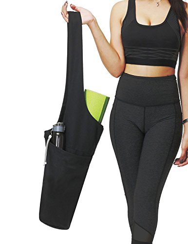 Yoga Mat Bag w/Large Side Pocket & Zipper Pocket