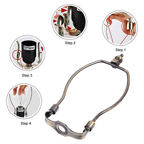 FRCOLOR Harpa de Abajur Suporte de Abajur Acessórios de Abajur de Abajur para Abajur de Mesa (6 Pole