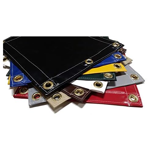 6X10 18oz Heavy Duty Vinyl Tarp - Black with Brass Grommets