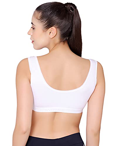 Image of BODYCARE Women's Cotton & Spandex Non-Padded Non-Wired Sports Bra (Pack of 2)