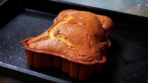 Silver-Stage Hunde Backform Hund Silikon Kuchenform für Kindergeburtstage Backen Eis Schokolade Brot Dessert Pudding - BPA Frei | Silikon Silikonform Mini Brownie Puddingform Geburtstag (Hellbraun)