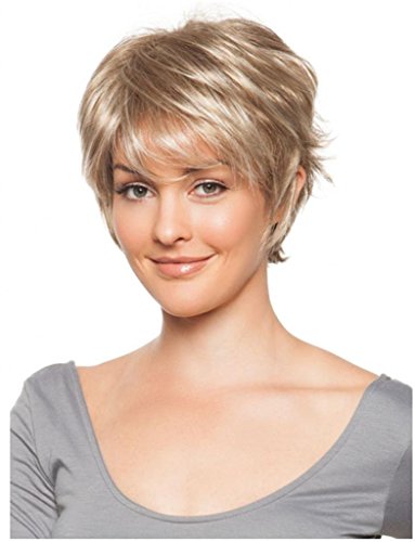 RainbowWigs Stylish Short Kanekalon Blonde Curly Hair Wig for Women ST24