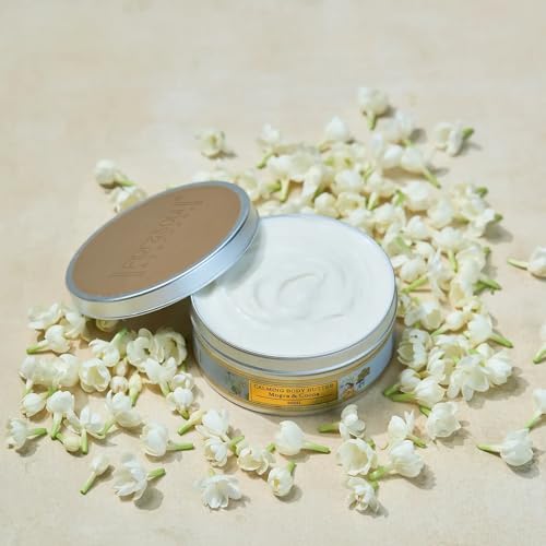 Image of Ayurveda Natural Calming Body Butter | Provides Deep Moisturization and Enhances Glow | Prevents Dryness | With Mogra and Cocoa Butter | For Men and Women | For All Skin Types |200g