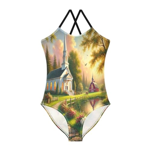 Spring Church Garden Swimsuit for Girls Bathing Suit Swimwear Summer Beach One Piece Swimsuits