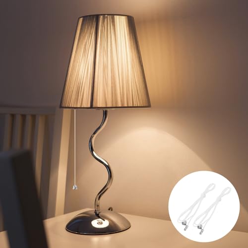 Image of Sliverdew 6 Pack Pull Cord for Ceiling Switch Ceiling Fan Pull Chain Extender Light Pull Cord String with Connector Pull Chain Extension for Ceiling Fan Light Fixture Light Bulb