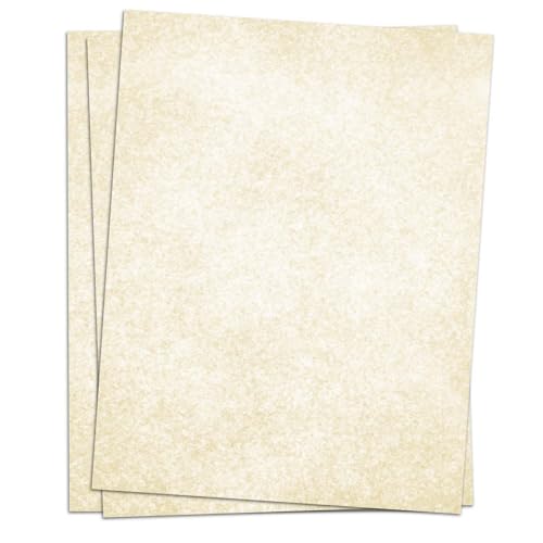 Parchment Paper for Certificates - Stationary for Resumes, Diplomas, Letter Size, 50 Double-Sided Sheets, 100gsm, 8.5
