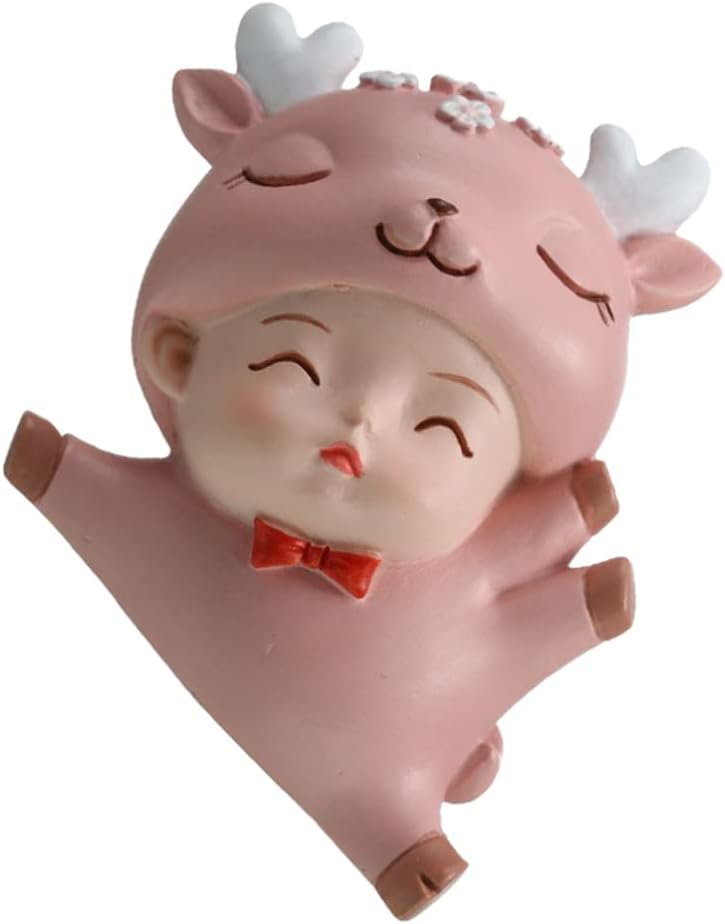 1pc Baking Decoration Ornaments Cartoon Cake Figurines Desk Topper Animal Car Dashboard Statues Cartoon Baby Statues Lovely Animal Figure Animal Model Resin Desktop Baby Girl