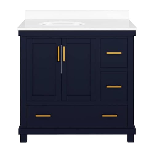 Dhp Sunnybrooke 36 Inch Bathroom Vanity With Sink, 36", Navy #TOP4