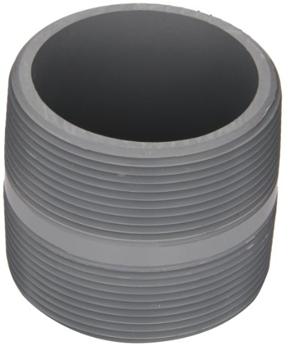 Spears 88-C Series CPVC Pipe Fitting, Nipple, Schedule 80, Gray, 1-1/2