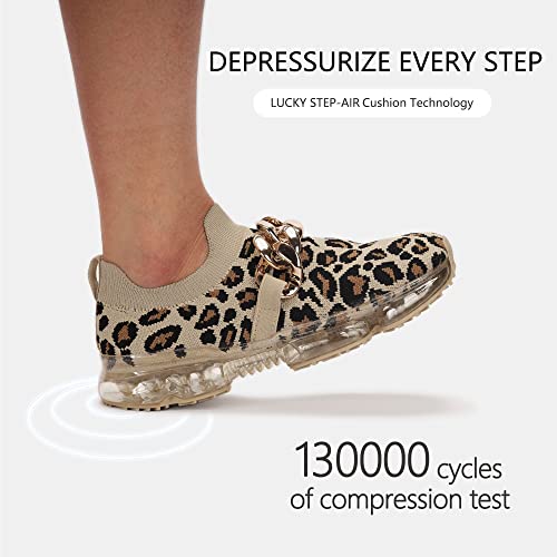 Image of LUCKY STEP Women Air Cushion Fashion Sneakers | Breathable Casual Comfortable Lightweight Walking Shoes