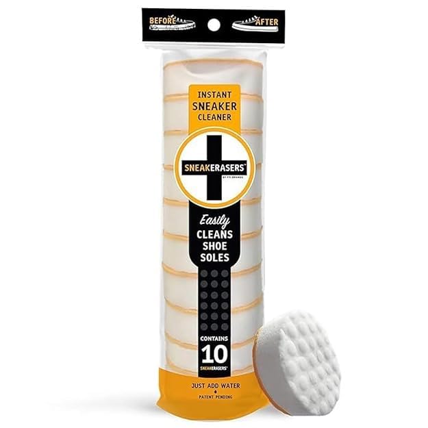 See Ever Pack of 10 Quick Remove Dirt Stain Shoes Eraser Instant Sole and Sneaker Cleaner, Premium Dual-Sided Sponge Reusable Perfect for Shoe Cleaning Look Like a New