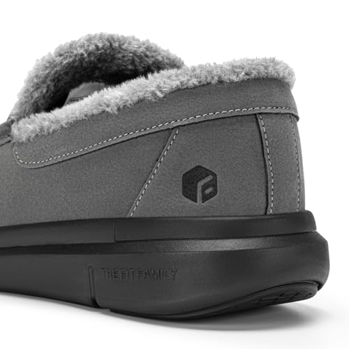 FitVille Extra Wide Men Slippers Slip-on House Slipper Non Slip Orthopedic Winter Shoes for Flat Feet Indoor & Outdoor2