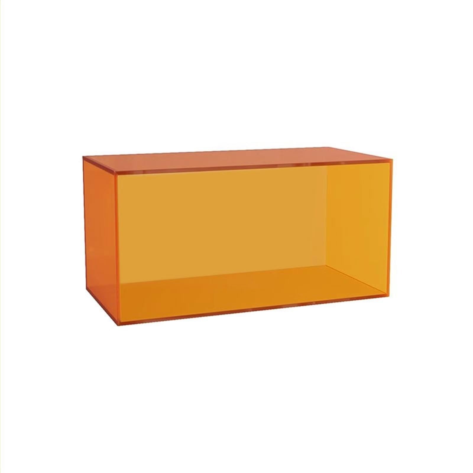 Xumh2024-3 cd storage Record Storage Stand Holder Acrylic CD Display Rack Book Shelf Magazine(Orange)