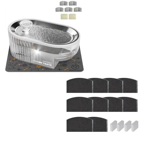Fuente para agua gato acero inoxidable con filtros